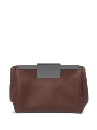 Max Mara Leather Belt Bag In Brown