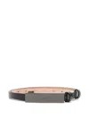 Max Mara Adjustable Length Rectangular Buckle Belts In Black