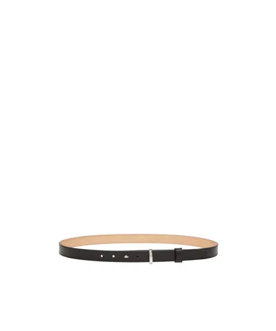 Max Mara Leather Belt In Black