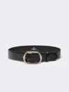 Max Mara Leather Belt In Black