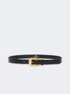 Max Mara Leather Belt In Black