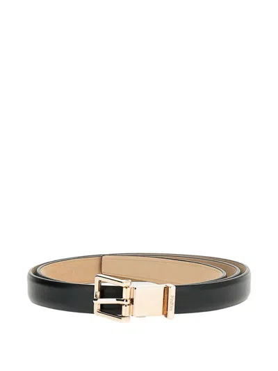 Max Mara Leather Belt In Black