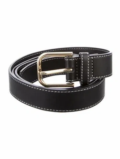 Pre-owned Max Mara Leather Belt In Black