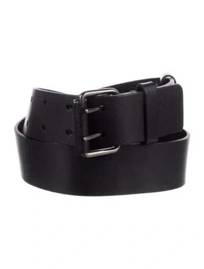 Pre-owned Max Mara Leather Belt In Black