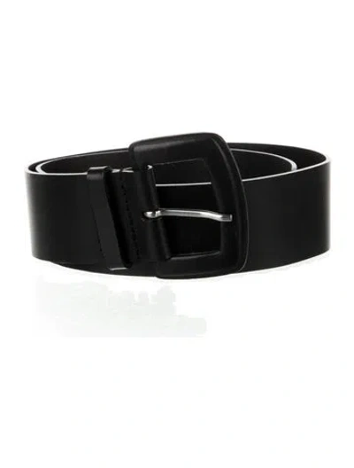 Pre-owned Max Mara Leather Belt In Black