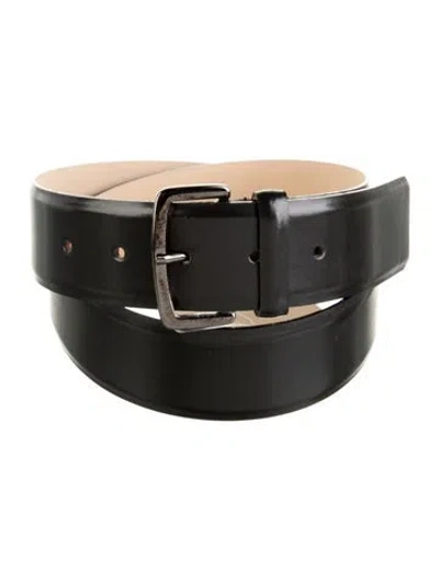 Pre-owned Max Mara Leather Belt In Black