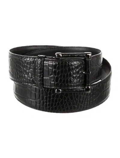 Pre-owned Max Mara Leather Belt In Black