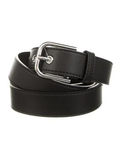 Pre-owned Max Mara Leather Belt In Black