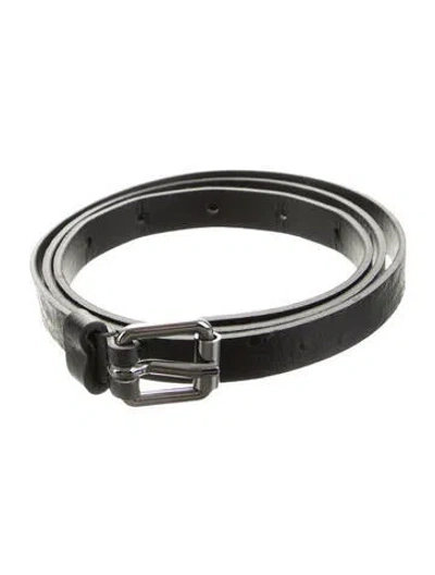 Pre-owned Max Mara Leather Belt In Black