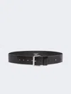 Max Mara Leather Belt In Black