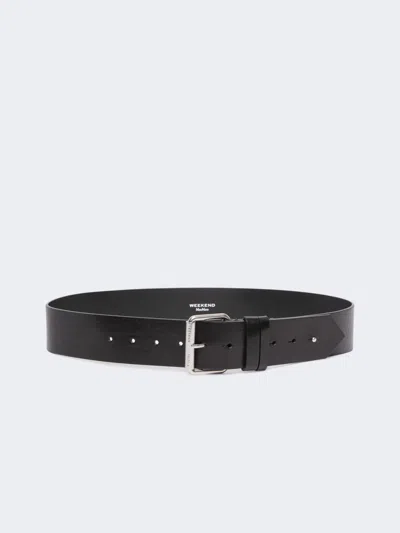 Max Mara Leather Belt In Black