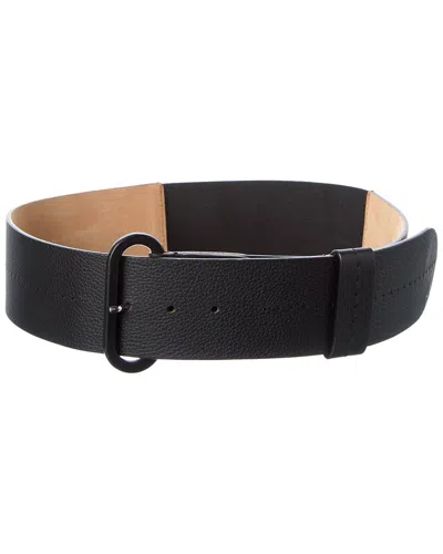 Max Mara Leather Belt In Black
