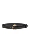 Max Mara Leather Belt In Black