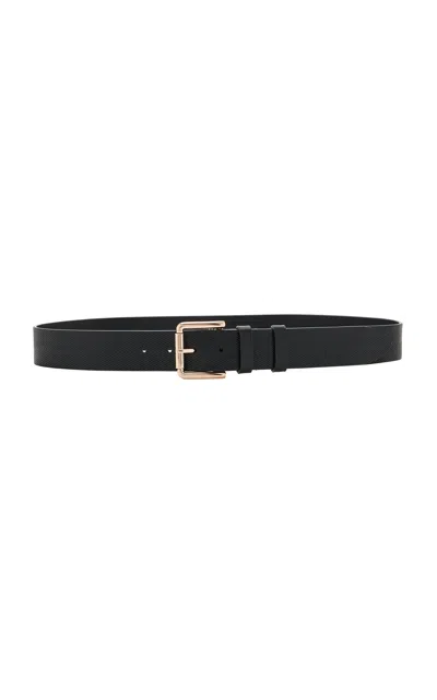 Max Mara Leather Belt In Black