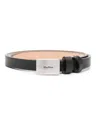 Max Mara Leather Belt In Black