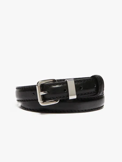 Max Mara Leather Belt In Black