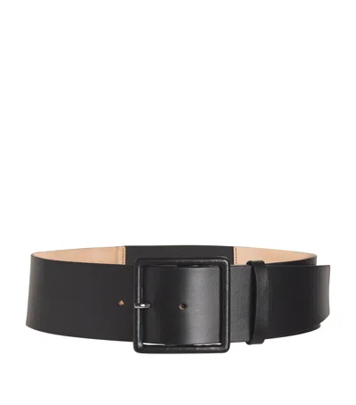 Max Mara Woman Belt Black Size 32 Calfskin