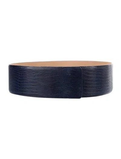 Pre-owned Max Mara Leather Belt In Blue