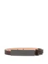 Max Mara Adjustable Length Rectangular Buckle Belts In Brown