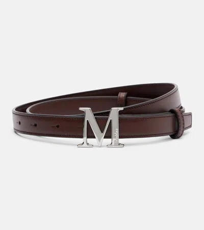 Max Mara Leather Belt In Brown