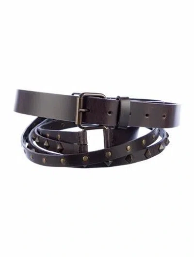 Pre-owned Max Mara Leather Belt In Brown