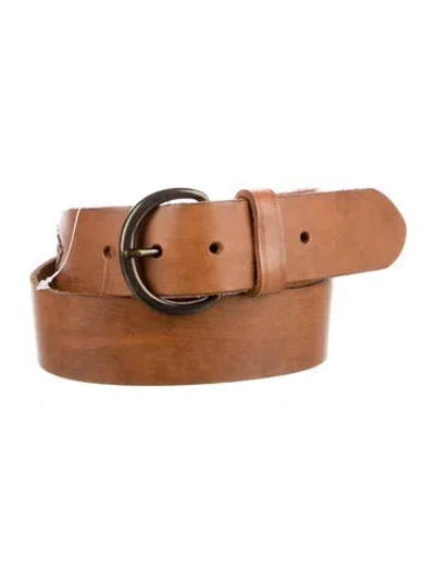 Pre-owned Max Mara Leather Belt In Brown