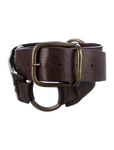 Pre-owned Max Mara Leather Belt In Brown
