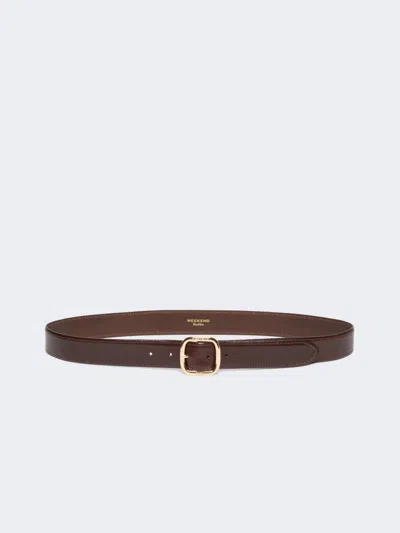 Max Mara Leather Belt In Brown