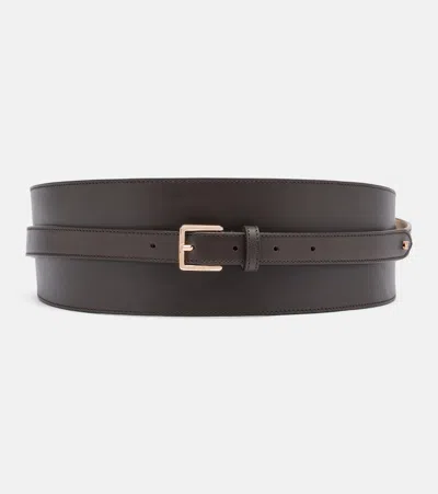 Max Mara Leather Belt In Brown