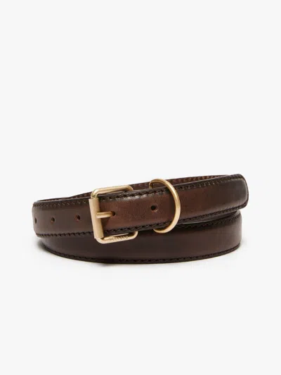 Max Mara Leather Belt In Brown