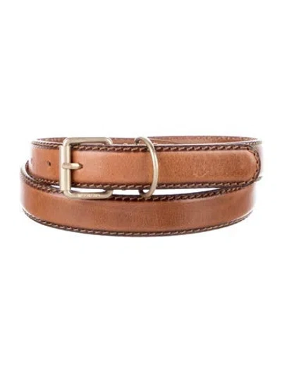 Pre-owned Max Mara Leather Belt Kit In Brown