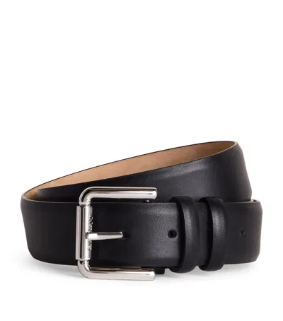 Max Mara Leather Belt Suspenders In Black
