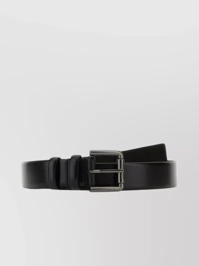 Max Mara Leather Belt With Single Loop Keeper