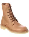 Max Mara Leather Bootie In Brown