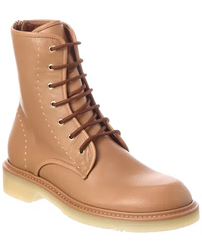 Max Mara Leather Bootie In Brown