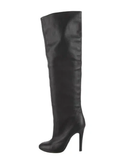 Pre-owned Max Mara Leather Boots In Black
