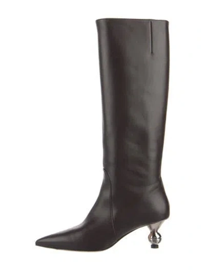Pre-owned Max Mara Leather Boots In Black