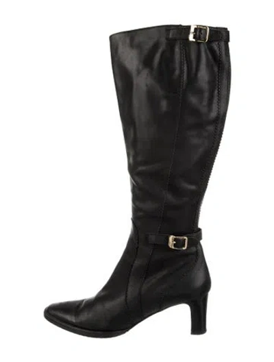 Pre-owned Max Mara Leather Boots In Black