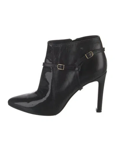 Pre-owned Max Mara Leather Boots In Black