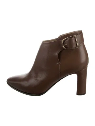 Pre-owned Max Mara Leather Boots In Brown