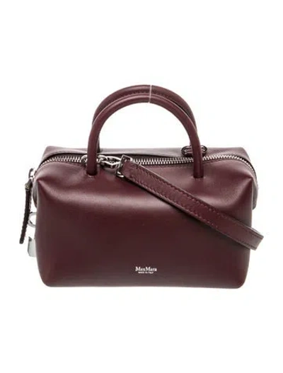 Pre-owned Max Mara Leather Bowler Bag Small In Purple