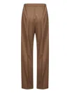Max Mara Leather Brown Clothing Trousers In Brown