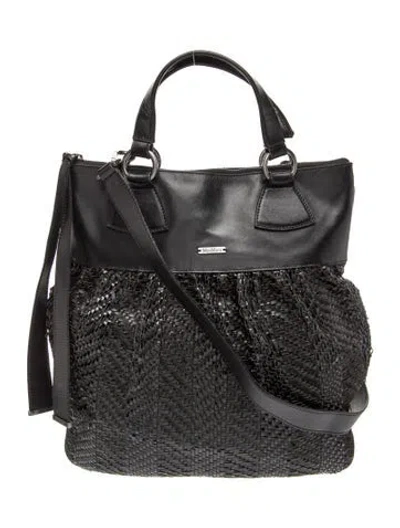 Pre-owned Max Mara Leather Bucket Bag In Black