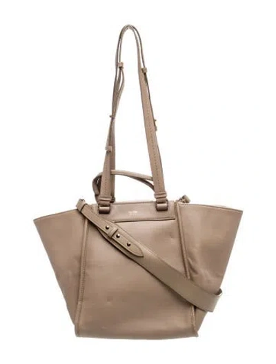 Pre-owned Max Mara Leather Bucket Bag In Neutral
