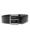 Max Mara Leather Buckle Belt In Black