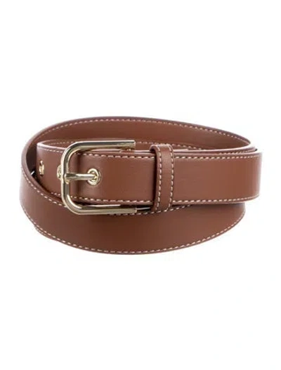 Pre-owned Max Mara Leather Buckle In Brown