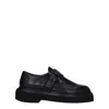 Max Mara Leather Buckle-strap Flat In Black