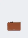 Max Mara Leather Card Holder In Brown