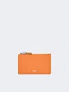Max Mara Leather Card Holder In Orange