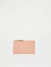 Max Mara Leather Card Holder In Pink